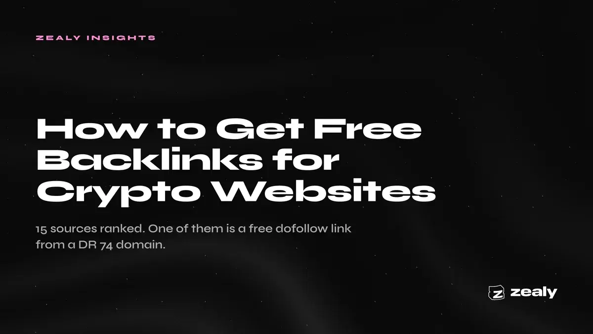 How to get free backlinks for crypto websites — 15 sources ranked for 2026
